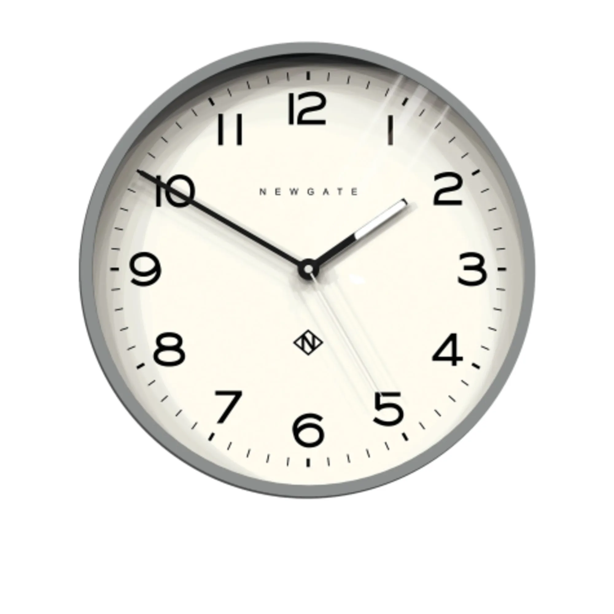 Newgate Number Three Echo Wall Clock Silicone 37.5cm Grey Kitchen